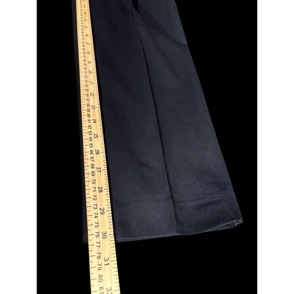 Vtg Talbots Heritage Black Straight Flat Front Dress pants Trousers 100% Wool 10 - Picture 10 of 13